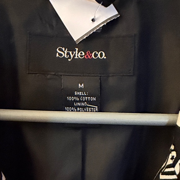 🔥🔥🔥🔥🔥Style & Co. Black and White Trench Coat🔥🔥🔥🔥🔥 - Picture 3 of 6